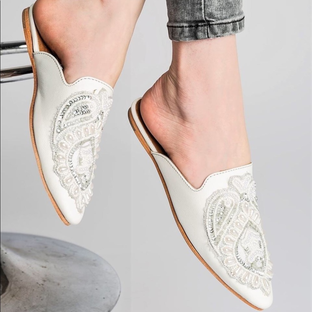 ✨Beaded Pearl Varada Mules by Jeffrey Campbell